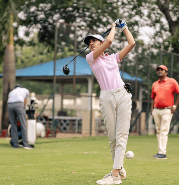 Golf tournament photography capturing professional players during a competitive sports event with natural action, audience engagement, and outdoor course atmosphere.