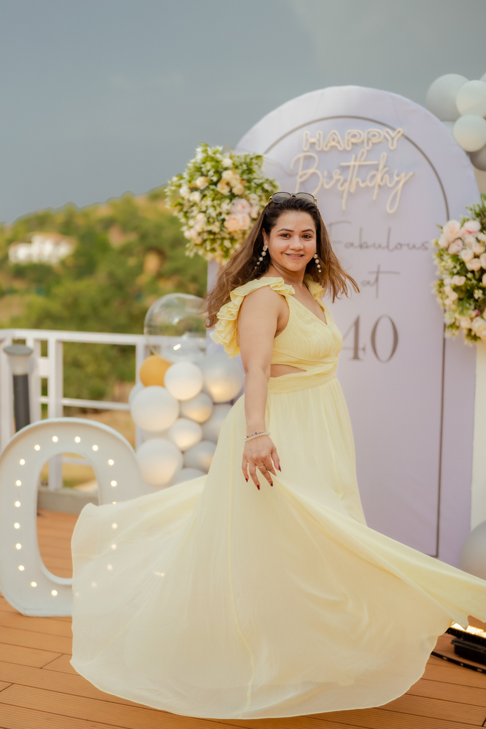 Luxury birthday celebration in Lonavala captured with natural moments, elegant décor, and professional photography.