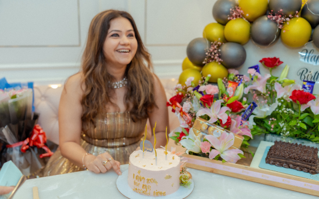 Golden hour luxury birthday photoshoot in Lonavala with warm natural light and timeless outdoor portraits.