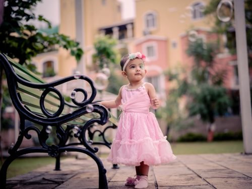 Outdoor baby girl photoshoot in Pune — natural light capturing pure happiness