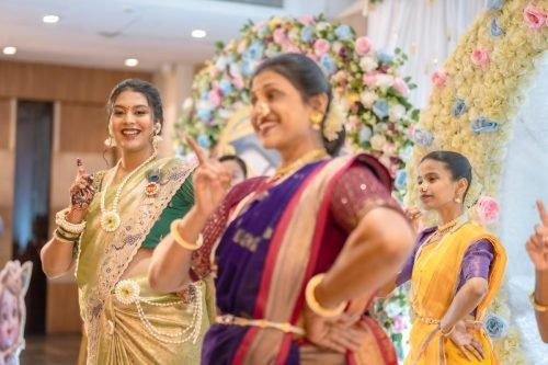 Baby shower photoshoot pune — friends celebrating together by Nestled Photography Baner