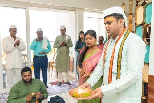 Housewarming photography pune — family blessing new home by Nestled Photography Baner