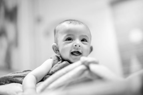 Detailed close up baby portrait by a professional baby photographer in Pune.