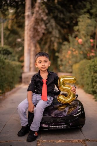 Themed baby photoshoot in Pune — creative and fun props at our Baner studio